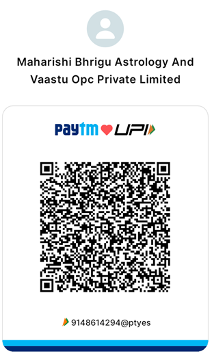 UPI QR code for Maharishi Bhrigu Astrology and Vaastu